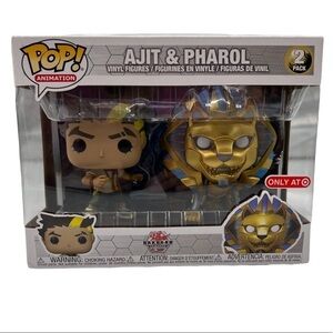 NWT Funko POP! Animation Bakugan Ajit & Pharol Metallic 2-Pack Target Figurine